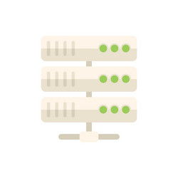 server chart icon flat crm data vector image