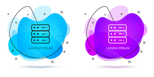 set server data web hosting icon isolated vector image