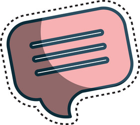 speech bubble message isolated icon vector image