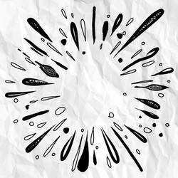 water explosion or star burst doodle sunburst vector