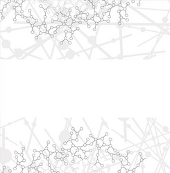 abstract molecular structure background vector image