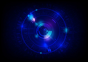 circuit technology background with digital data vector image