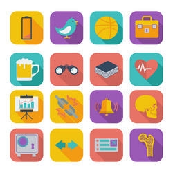 flat icons for web design set 2 vector image