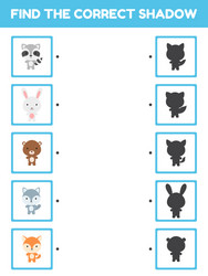 game template find correct shadow matching vector image
