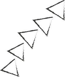 minimal triangular arrows in modern grunge style vector image