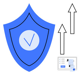 shield with check mark representing security vector image