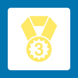 third place icon from award buttons overcolor set vector image