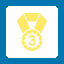 Third place icon from award buttons overcolor set vector