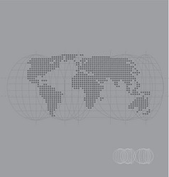 Digital Globe - Latitude & Longitude vector image
