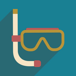 flat with shadow icon and mobile application vector image