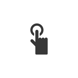 hand selecting button finger touch and press vector image