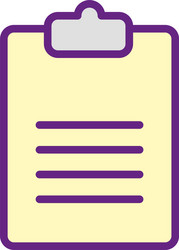 isolated data document line and fill style icon vector image