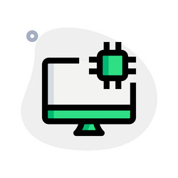 microchip a key component of desktop vector image