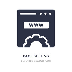 page setting interface icon on white background vector image