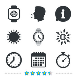 smart watch mechanical clock time and timer vector image