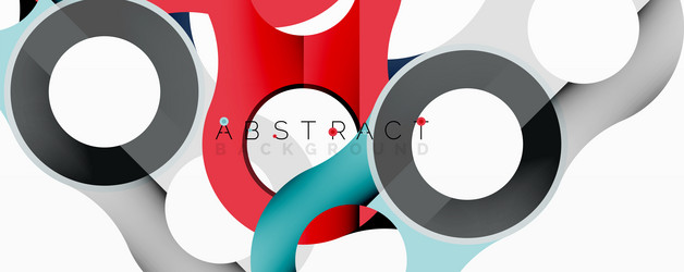 abstract design features overlapping circles vector image