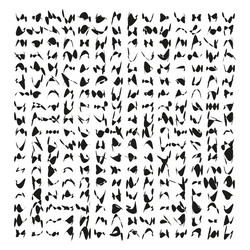 abstract shapes icons random black forms varied vector image