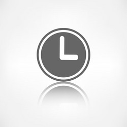 clock web icon button time symbol vector image