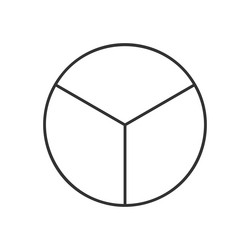 Three Segment Circle Chart vector image