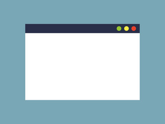 blank simple browser window mockup for computer vector image