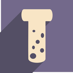 flat with shadow icon and mobile applacation flask vector image