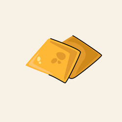 Picture shows slices of cheese vector