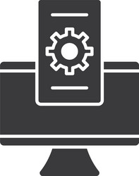 technical service concept computer and card vector image