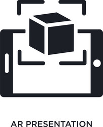 ar presentation isolated icon simple element from vector image