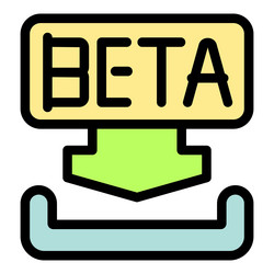 beta version software downloading with arrow icon vector image