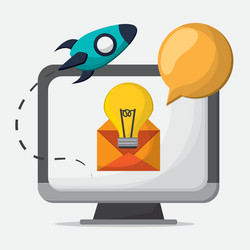 computer device email idea startup vector image