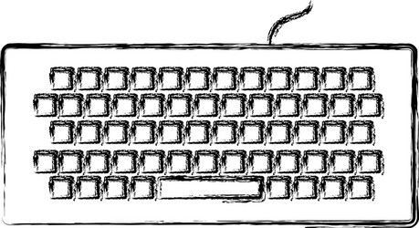 computer keyboard isolated icon vector image
