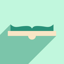 flat with shadow icon and mobile application open vector image