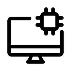 microchip a key component of desktop vector image
