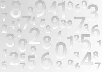 On a light background are different numbers vector