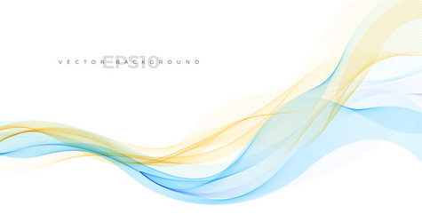 wave element with abstract colorful lines vector