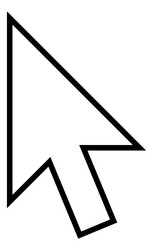 cursor icon arrow mouse pointer in linear vector image
