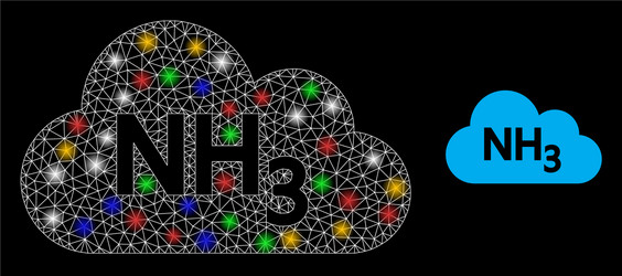 net ammoniac gas constellation icon with multi vector image