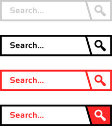 Outline set search bar icon vector