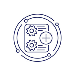 add new project task line icon vector image