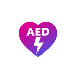 aed icon automated external defibrillator vector image