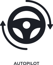 autopilot isolated icon simple element from vector image