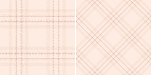 elegant soft peach plaid patterns versatile vector image