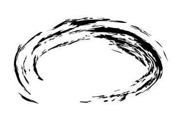 frame from crayon effect oval shape simple hand vector image