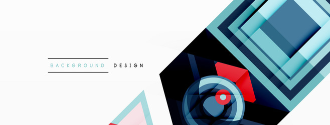 geometric shapes design with dynamic shadow vector image