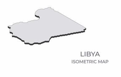 map of the libya in simple isometric form vector image