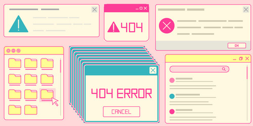 retro software windows set isolated on background vector image