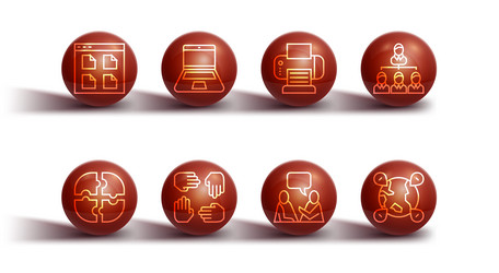 set line browser files piece of puzzle hierarchy vector image