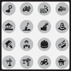 set of 16 editable structure icons includes vector image