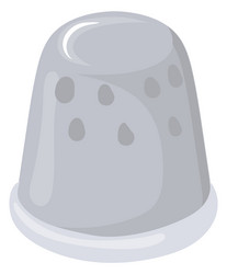 Thimble icon cartoon metal finger protection vector