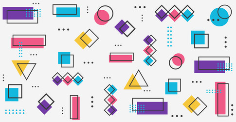 abstract background with different geometric vector image